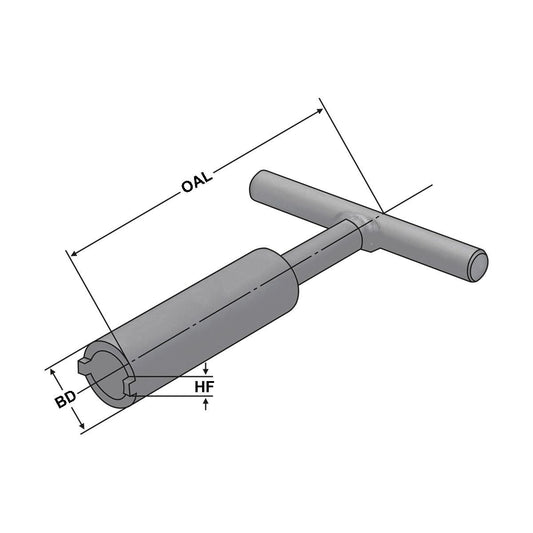 Pipe key / groove-nut key MT 2