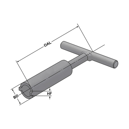 Pipe key / groove-nut key for disassembling adaptor sleeves