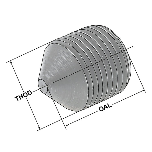 Clamping screws M10x1x14 with cone point for boring holders D= 16 / 20 mm