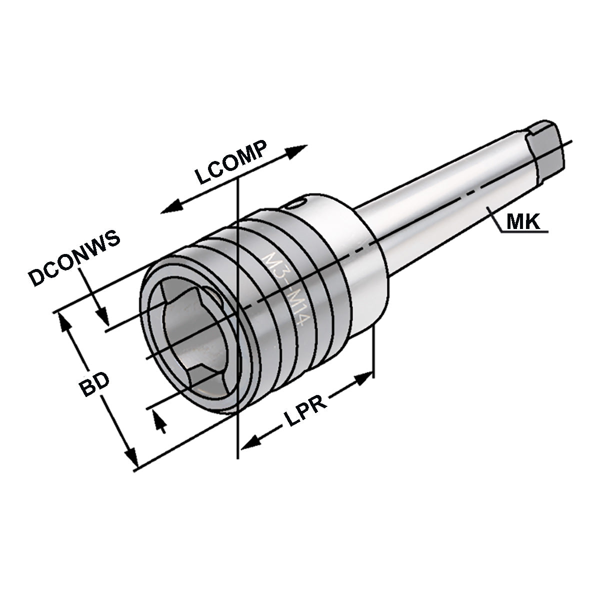 Quick change tapping chuck MK 4 - M14-M36 - Gr.3