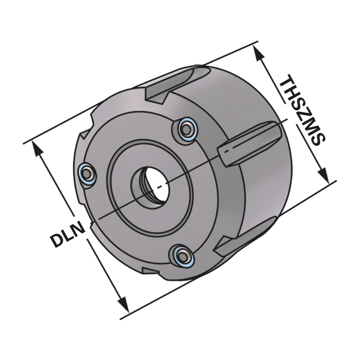 Clamping nut for sealing discs ER 40 | 3-32 | with spray nozzles