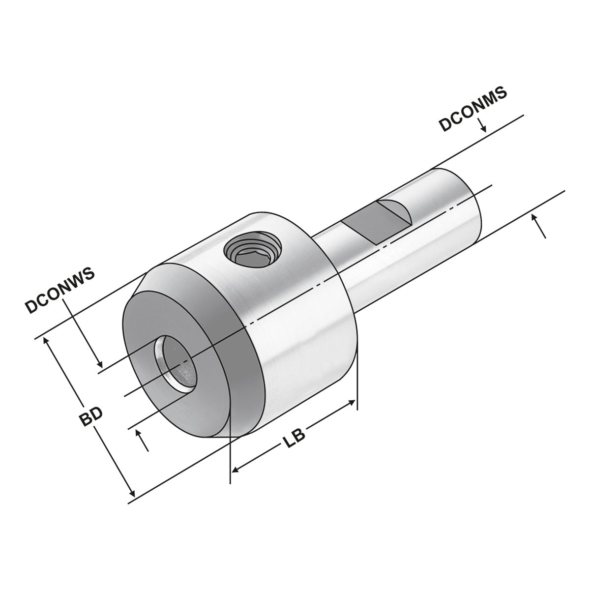 Reduction sleeve DIN 1835 B DCONMS=20 | DCONWS=10