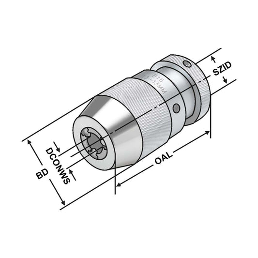 Drill chuck 0,5/13 - B 16