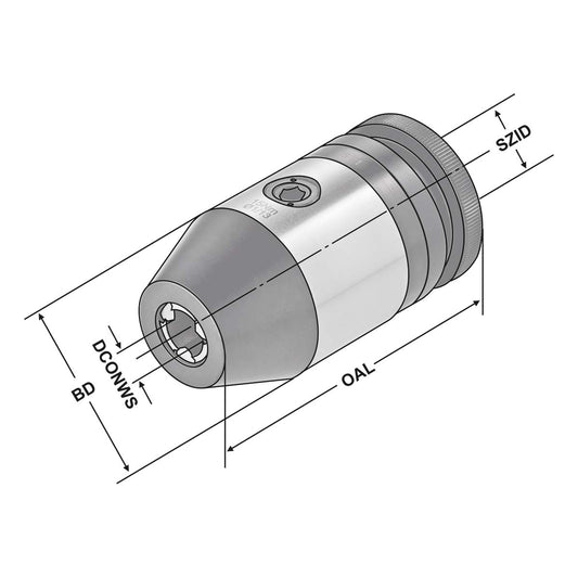 CNC-Drill chuck 0/8 - B 12