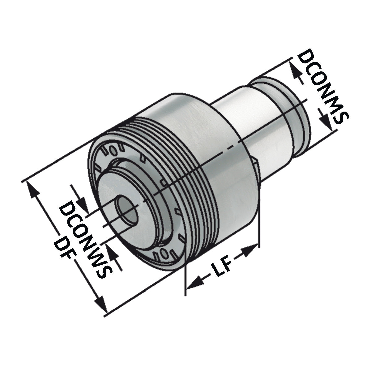 Quick change adaptors with safety clutch Size 2 | M10 | 10 x 8 | DIN 371