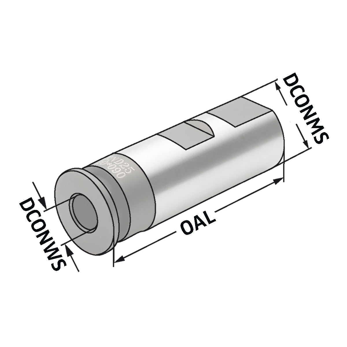 Clamping sleeves for taps with quick change DCONMS=32 | 8 x 6,2