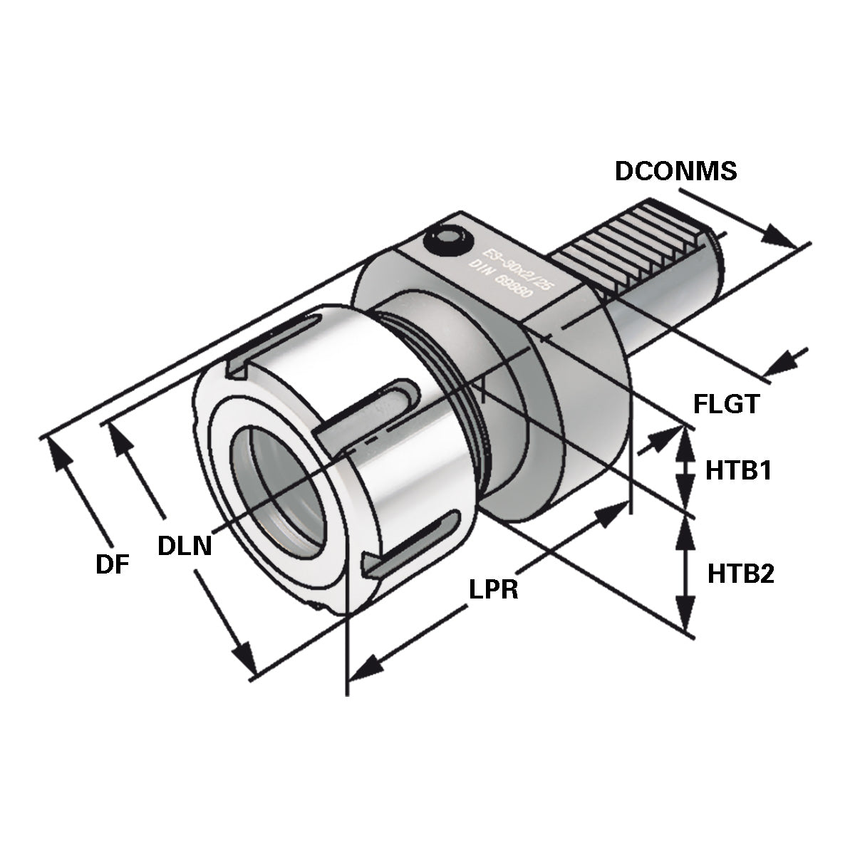 OZ-Collet chuck - form E3 E3 - 16 x 2/16 | OZ 16