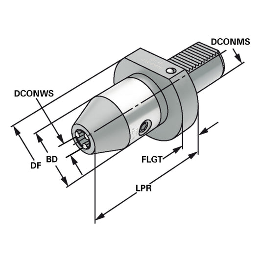 CNC-Drill chuck with spray nozzles 16 - 1/13 - 87