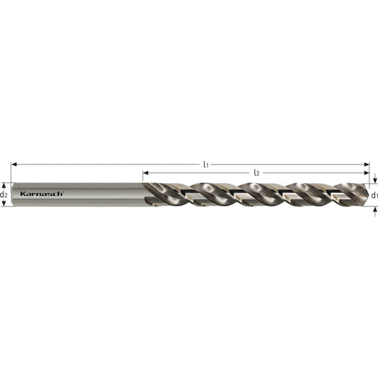 HSS-Co5 Twist drill DIN338 d=9,8 / L2=87 HA polished Split Point - Valuetool