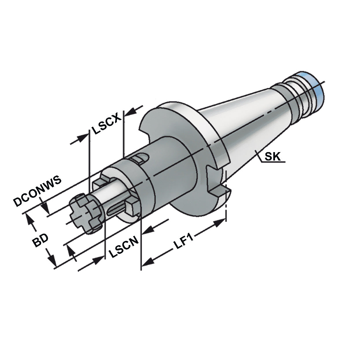 Combi shell mill holder SK 30 - 22 - 35