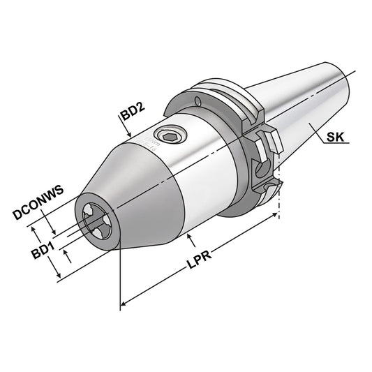 CNC-Drill chuck SK 30 - 1/13 - 111