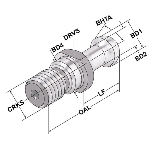 Pull studs SK 30 | M12 | Biesse and Leuco | without cooling lubricant suppl