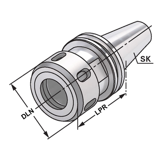 OZ-Collet chuck SK 30 - 2/25 - 71 | OZ 25