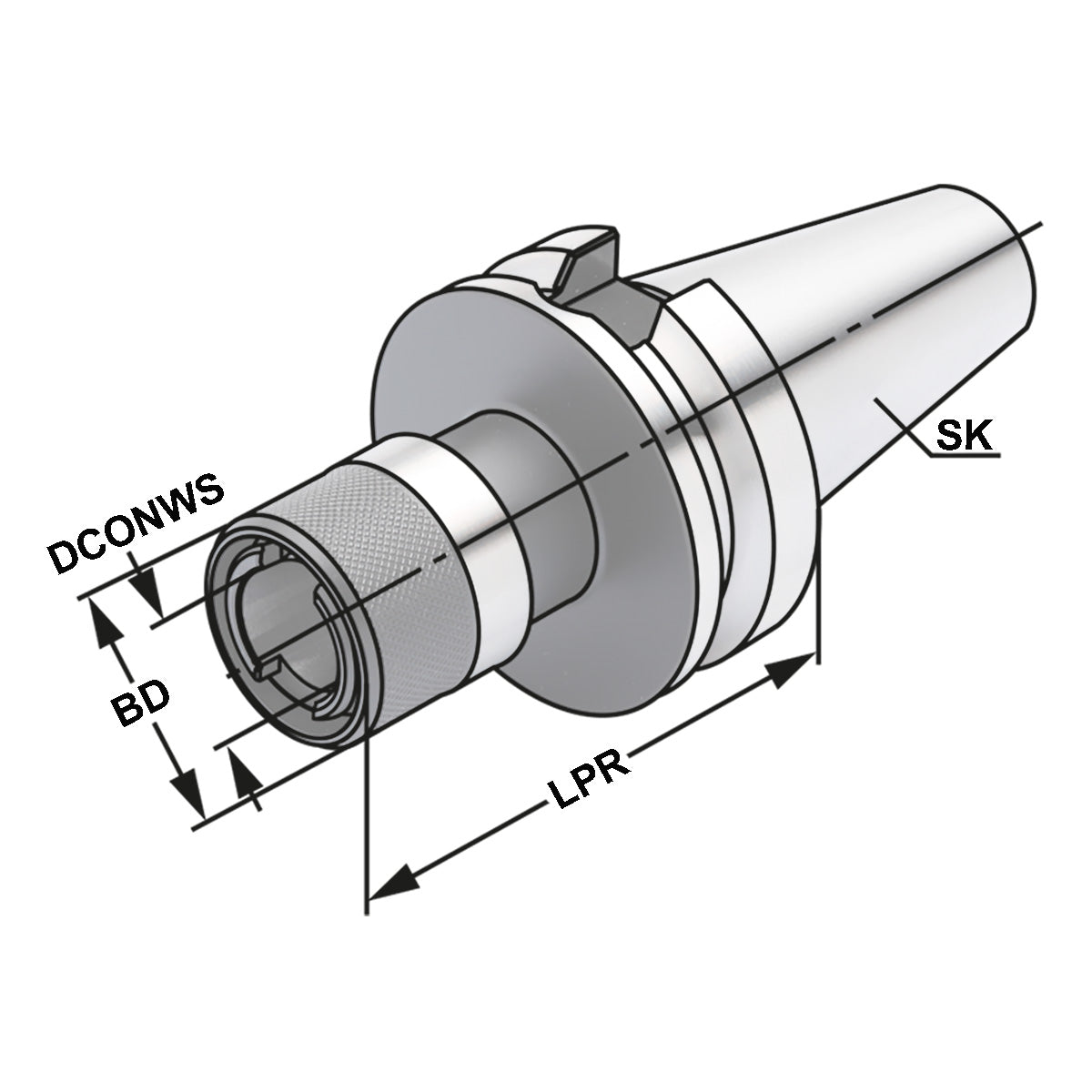 Quick change tapping chuck BT 30 - M5-M22 - Gr.2