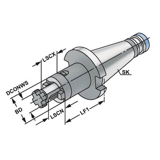 Combi shell mill holder SK 40 - 22 - 52