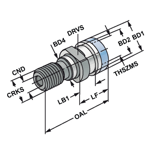 Pull studs DIN 2080 with Ott-groove | M16 | With internal thread and drill through