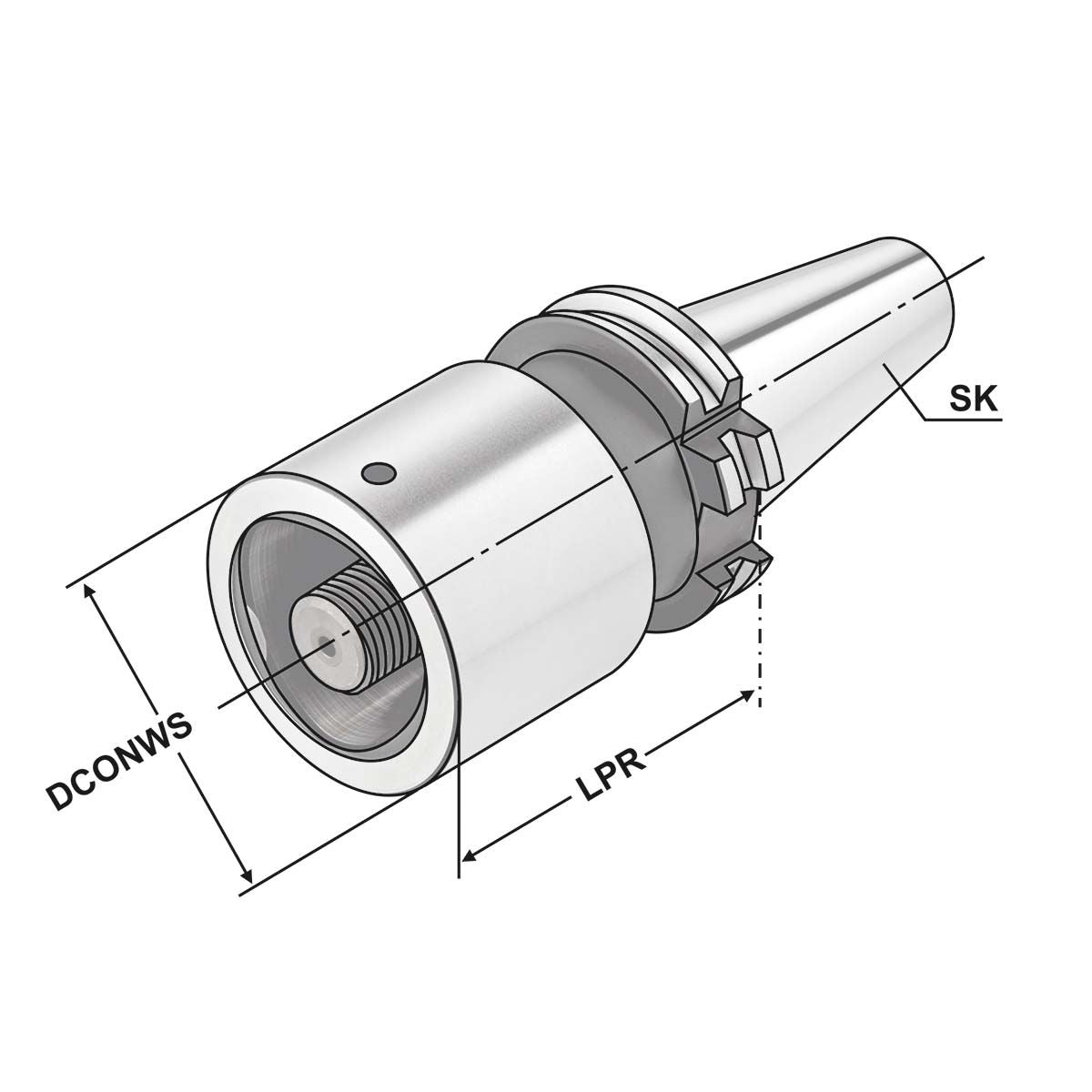 Adaptor SK to ISO 26623 (PSK) SK 40 - PSK 40 - 40