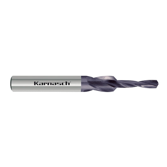 HSS-XE TITAN-TEC stub subland drill with long drilling step, 90° Medium grade / through holes for thread M5