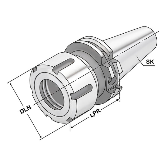 OZ-Collet chuck SK 40 - 2/16 - 70 | OZ 16