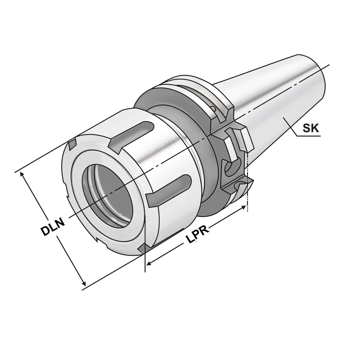 OZ-Collet chuck SK 40 - 2/25 - 70 | OZ 25