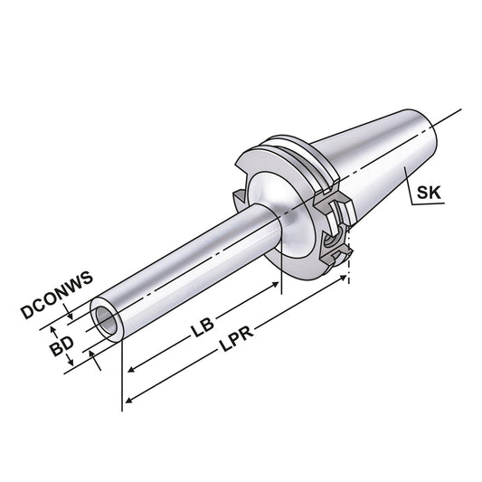 Milling arbors for screw-in cutters SK 40 - M10 - 169