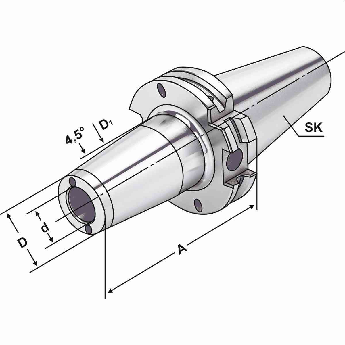 Shrink chuck 4,5° with cooling channels SK 40 - 32 - 100