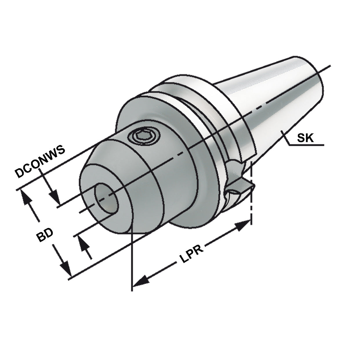 End mill holder Weldon BT 40 - 06 - 50