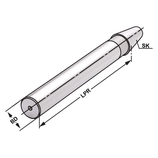 Test arbor BT 40 - 40 - 300