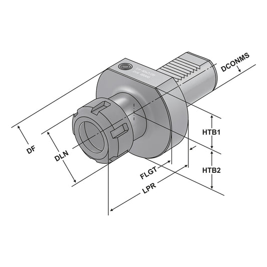 ER-Collet chuck - form E4 E4 - 40 x 2/20 | ER 32