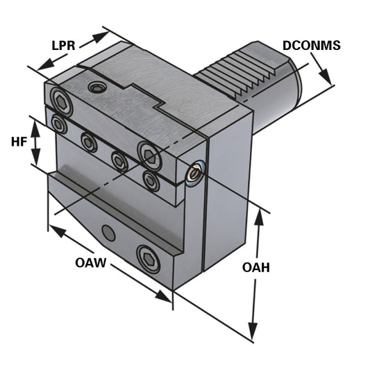 Parting-off toolholders right - form AR 40 - 32
