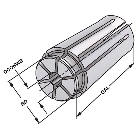 KPS-Precision collet KPS 16 | < 5µm | Ø 16,0-15,5