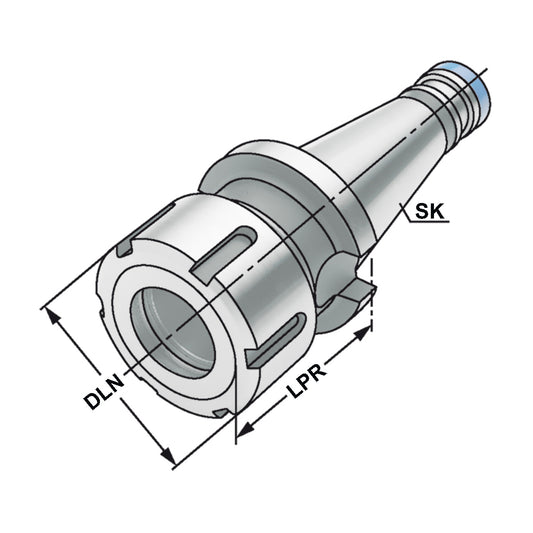 OZ-Collet chuck SK 50 - 2/25 - 71 | OZ 25