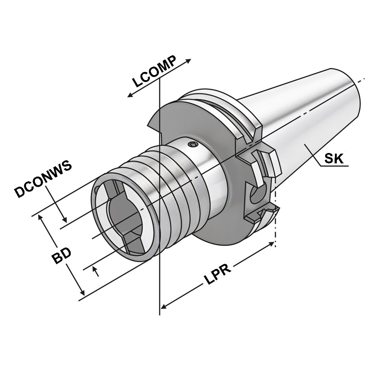 Quick change tapping chuck SK 50 - M5-M22 - Gr.2
