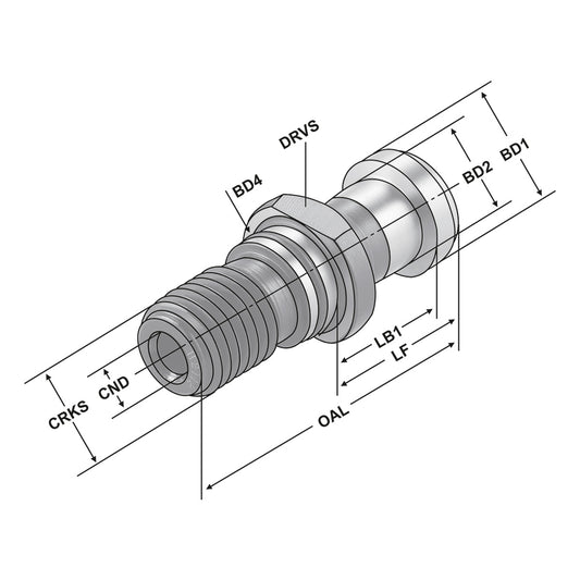 Pull studs ISO 7388-3 | Form AD | M24 | with drill through | incl. O-ring