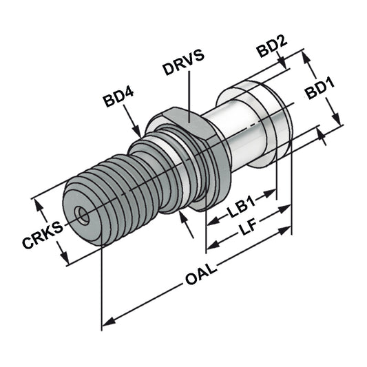 Pull studs ISO 7388-3 | Form AF| M24 | sealed | incl. O-ring