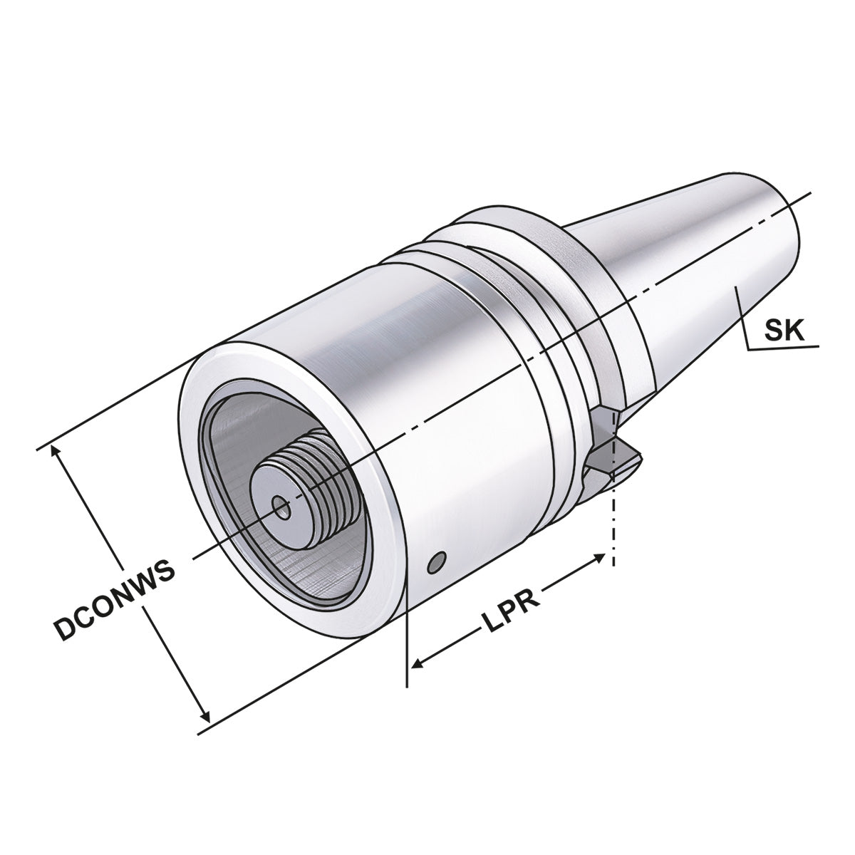 Adaptor BT to ISO 26623 (PSK) BT 50 - PSK 50 - 40