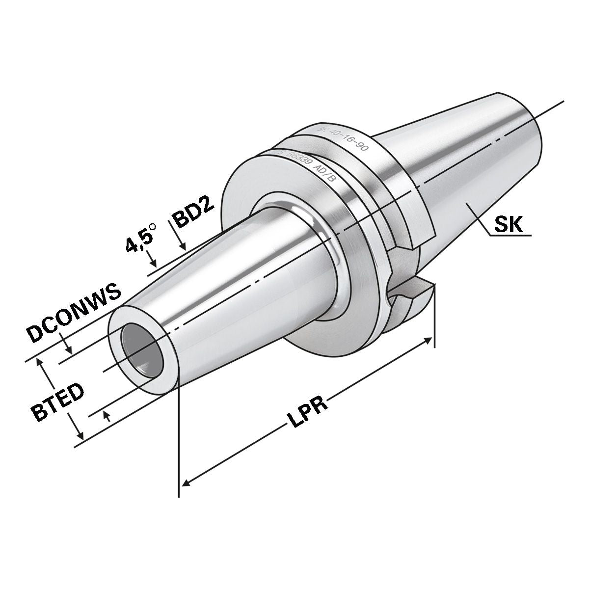 Shrink chuck 4,5° BT 50 - 32 - 200
