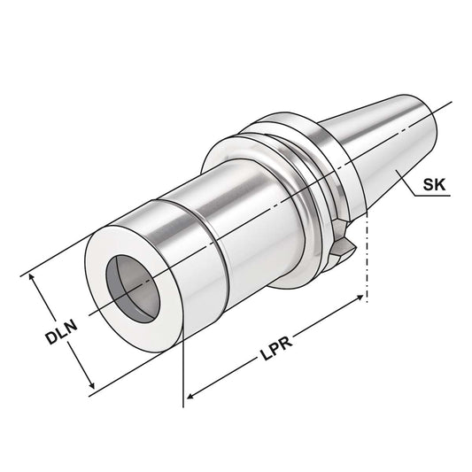 ER-Precision collet chuck BT 50 - 2/20 - 100 | ER 32