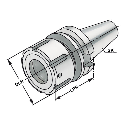 OZ-Collet chuck BT 50 - 3/32 - 90 | OZ 32