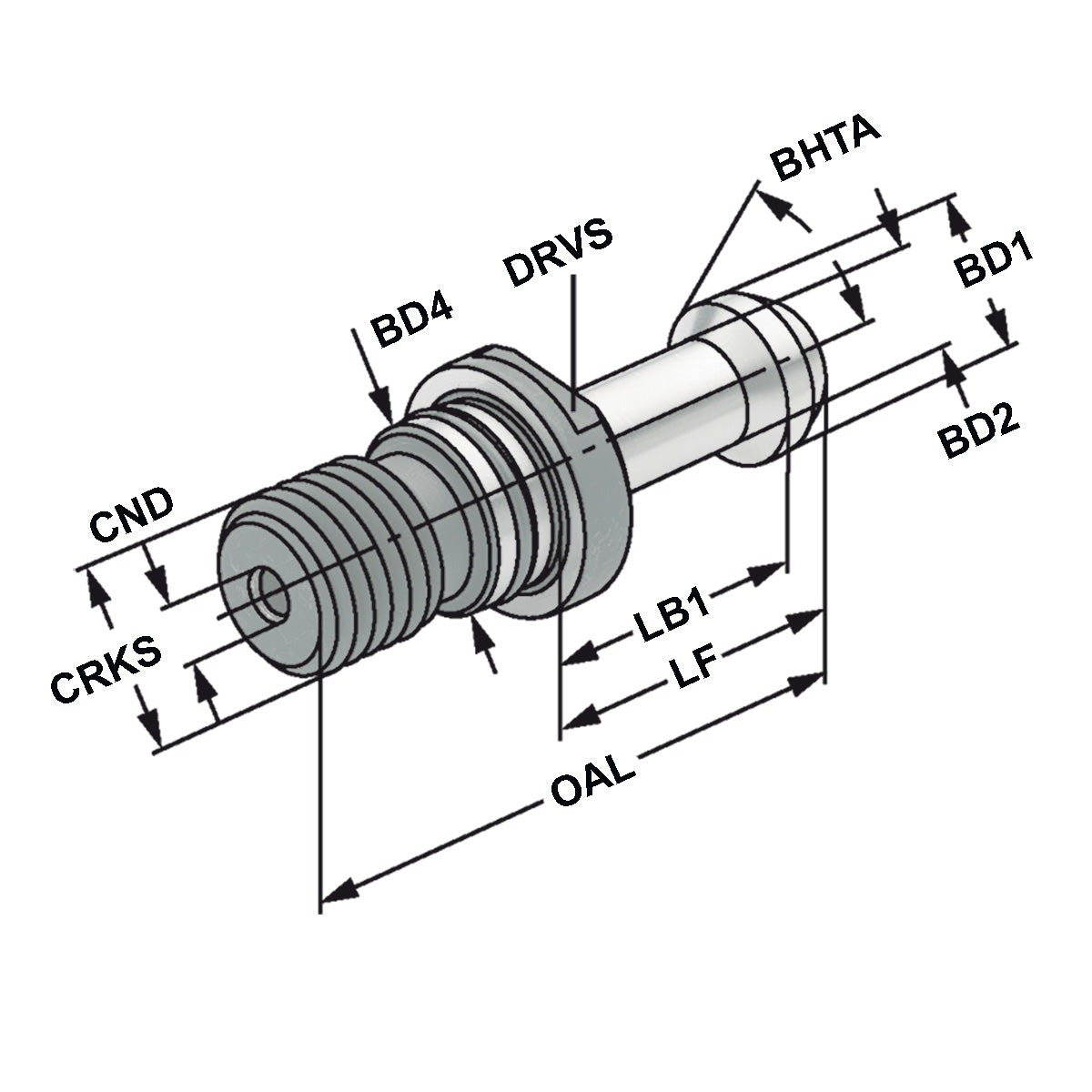 Pull studs ISO 7388-3 | Form JD | M24 | 60° | with drill through | incl. O-ring