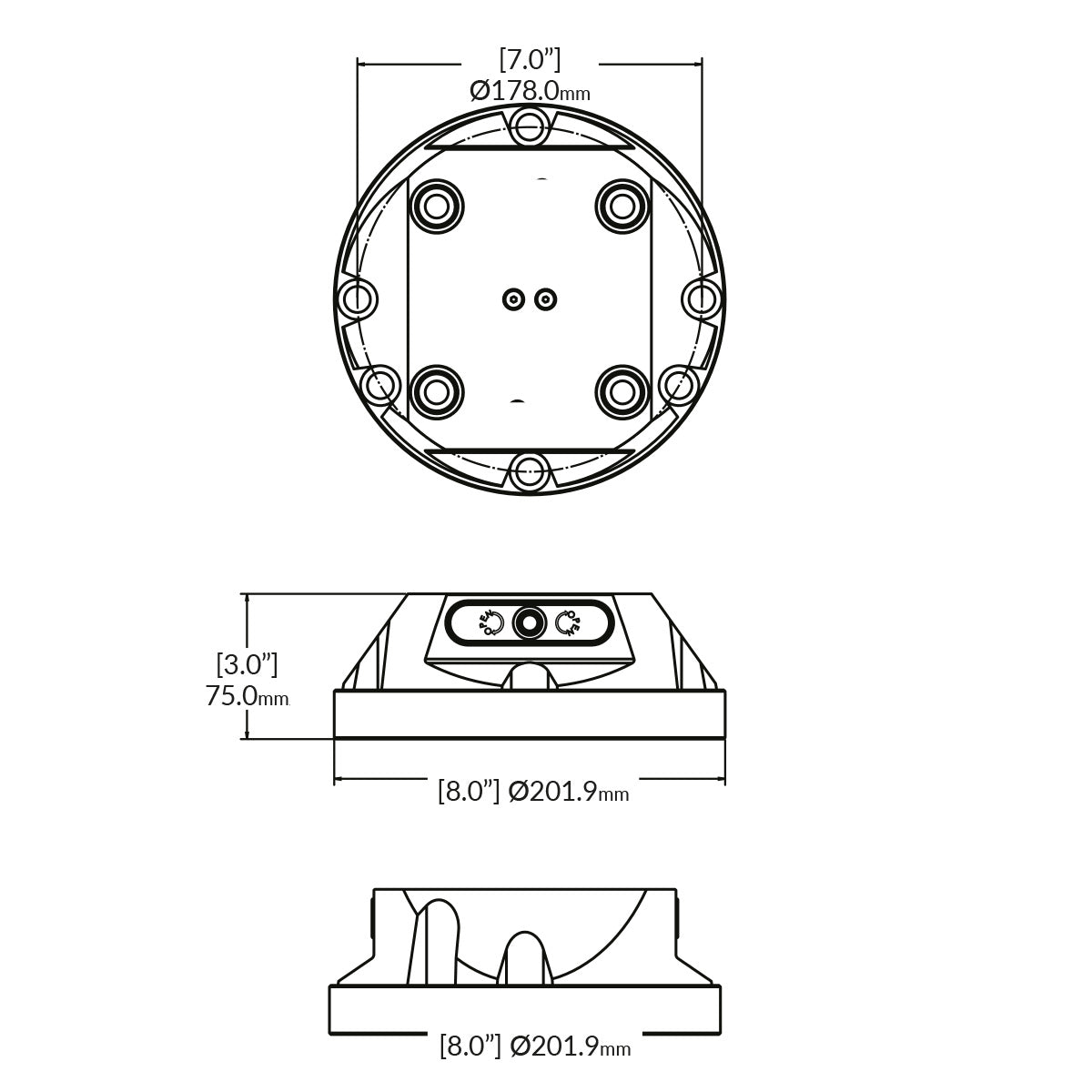 Zero-Point-Riser - 96mm - RockLock Ø 201-9mm x 75-0mm