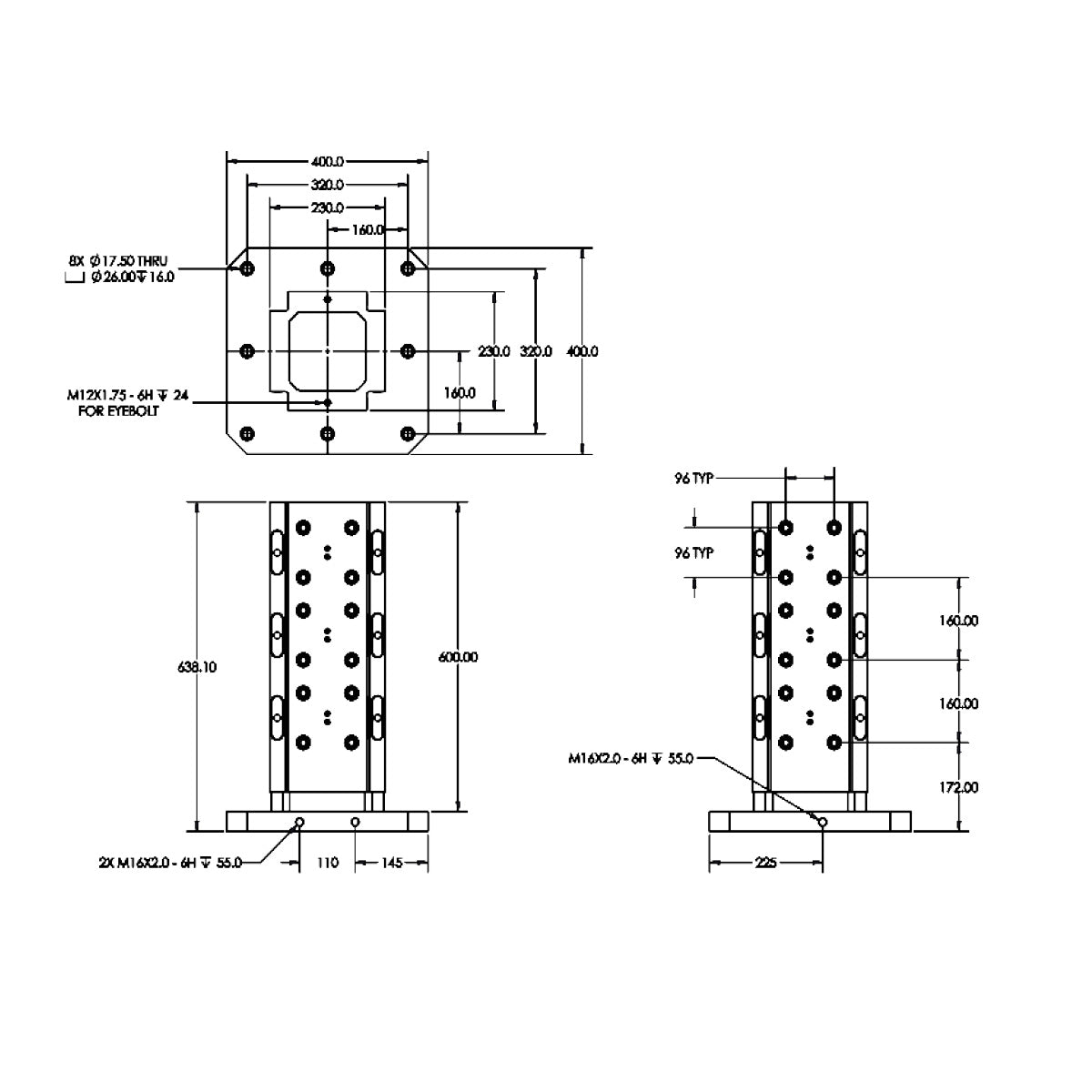 4-face Tombstone 96mm - RockLock