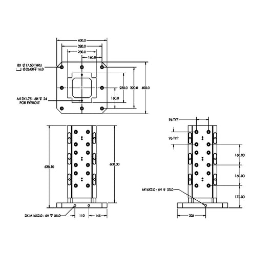 4-face Tombstone 96mm - RockLock