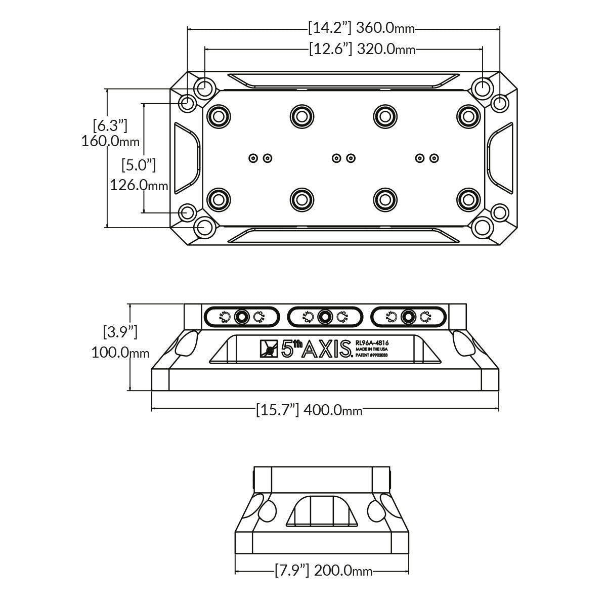Multi-Riser - 96mm - RockLock 400mm x 200mm x 100mm