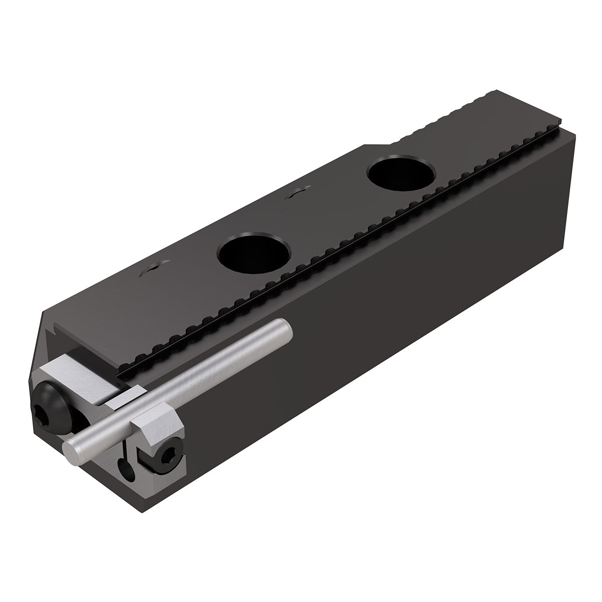Adjustable work stop for 5th Axis vises