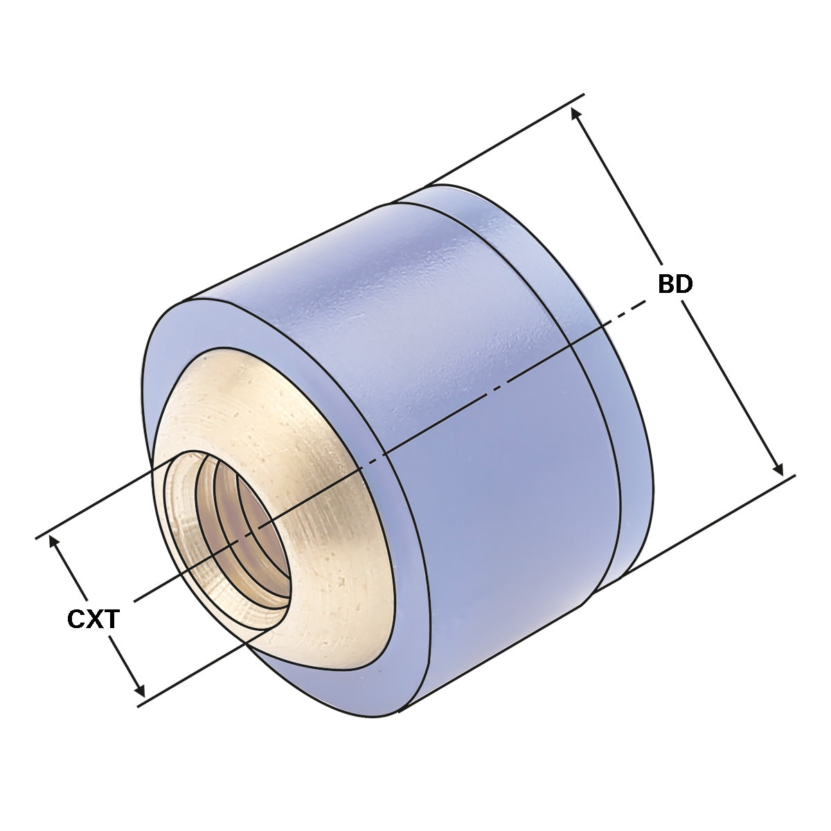 Plastic ball sprayer nozzles Thread M 6 | Length 12 mm | Ø 14 mm