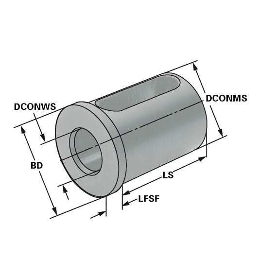 Reduction sleeve for boring bar holders DCONMS=40 | DCONWS=20