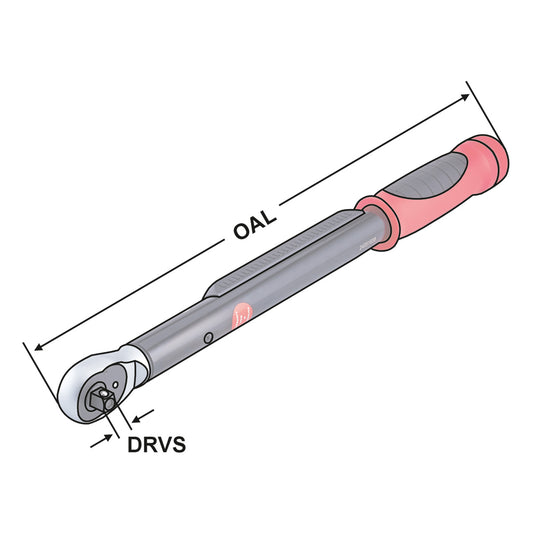 Digital torque spanner 3/8" 10 - 100 Nm