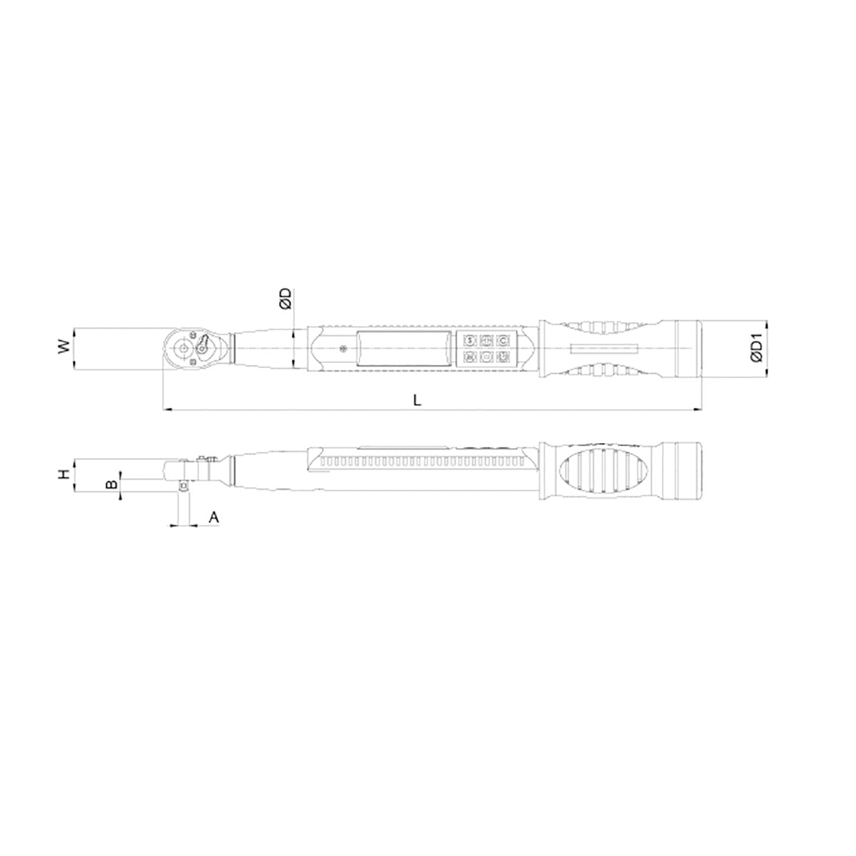 Digital torque spanner 3/8" 10 - 100 Nm