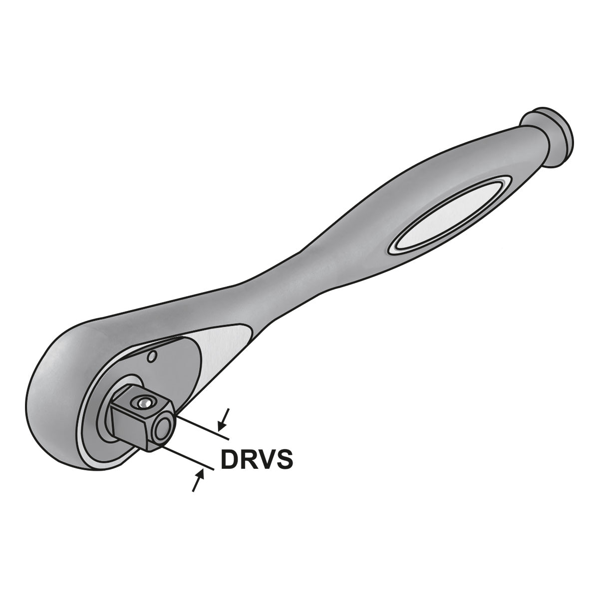Reversible ratchet, 1/2 inch with ejector